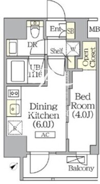 ジオエント町屋 402 間取り図