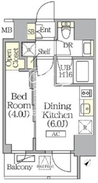 ジオエント町屋 501 間取り図