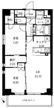 ザ・ケンジントン・レジデンスときわ台 401 間取り図