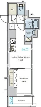 ブリリアイスト池尻大橋 327 間取り図