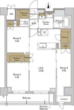 ＲＪＲプレシア大森北 512 間取り図