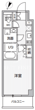 シーズンフラッツ新大塚 103 間取り図