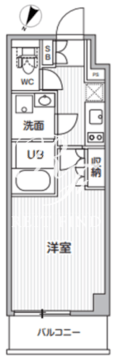 シーズンフラッツ新大塚 207 間取り図