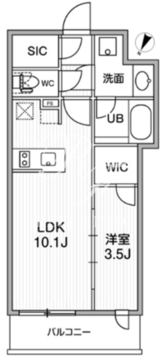 シーズンフラッツ新大塚 105 間取り図