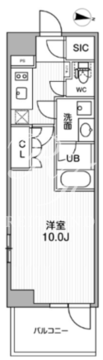 シーズンフラッツ新大塚 801 間取り図