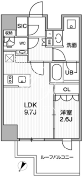 シーズンフラッツ新大塚 703 間取り図