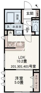 Co-W Residence 201 間取り図