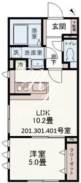 Co-W Residence 301 間取り図