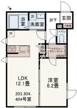 Co-W Residence 203 間取り図