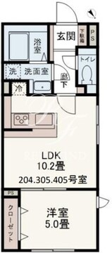 Co-W Residence 204 間取り図