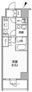 シーズンフラッツ新大塚 206 間取り図