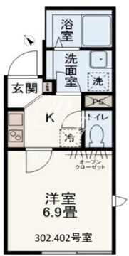 Co-W Residence 302 間取り図