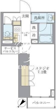 ラドゥセール巣鴨 801 間取り図