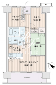 エスティメゾン豊洲レジデンス A-917 間取り図