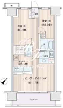 エスティメゾン豊洲レジデンス C-103 間取り図