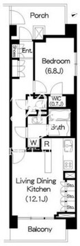 ブリリアイスト三軒茶屋 B-228 間取り図