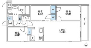 エスレジデンス富士見ヶ丘アフォード 204 間取り図