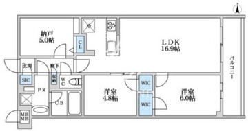 エスレジデンス富士見ヶ丘アフォード 103 間取り図