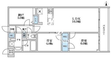 エスレジデンス富士見ヶ丘アフォード 305 間取り図