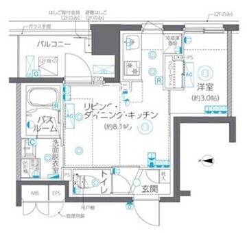 ズーム方南町 302 間取り図