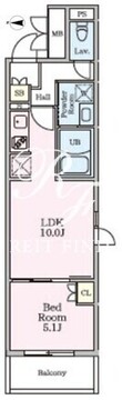 リビオメゾン大岡山 501 間取り図