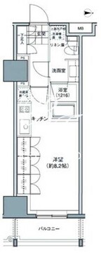 パークハビオ東中野 402 間取り図