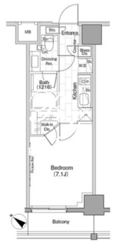 ザ・パークハビオ早稲田 702 間取り図