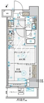 ベルグレード浅草DUE 401 間取り図