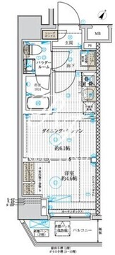 ベルグレード浅草DUE 402 間取り図