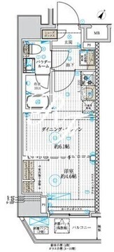 ベルグレード浅草DUE 702 間取り図