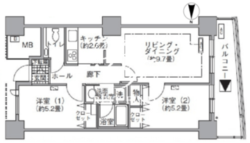 アクティ汐留 1106 間取り図