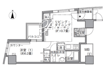 アクティ汐留 1301 間取り図