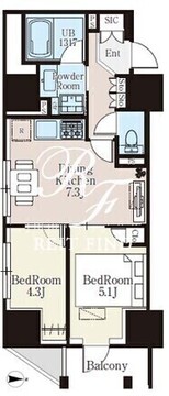 ザ・ライオンズフォーシア町屋 1302 間取り図