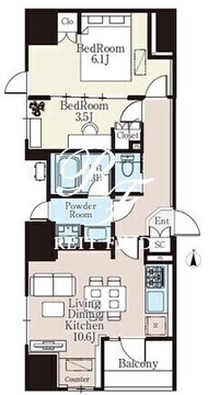 ザ・ライオンズフォーシア町屋 1303 間取り図