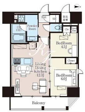 ザ・ライオンズフォーシア町屋 901 間取り図