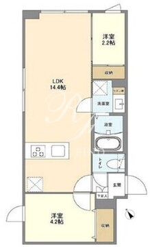 ウェルスクエア南長崎 202 間取り図