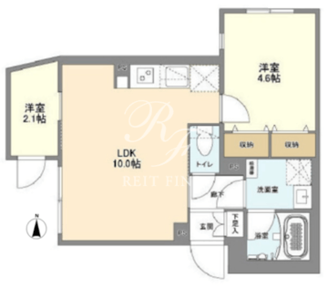 ウェルスクエア森下2 102 間取り図