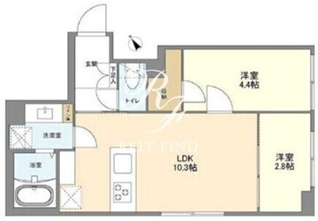 ウェルスクエア南長崎 405 間取り図