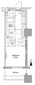 ザ・パークハビオ木場 1206 間取り図