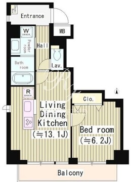 プルメリアレジデンス大森 603 間取り図