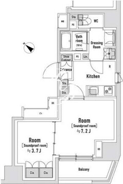 TRACK八丁堀 204 間取り図