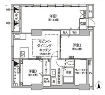 東雲キャナルコートCODAN 12-404 間取り図