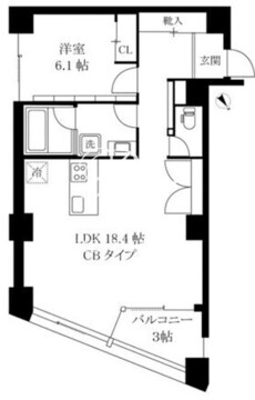 オレア日本橋浜町 1002 間取り図