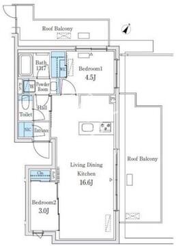 イプセ東高円寺 502 間取り図