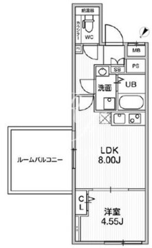 オルタナ早稲田 402 間取り図