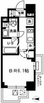 レジディア新宿イースト3 604 間取り図