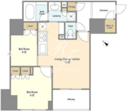 クレストコート日本橋人形町 801 間取り図