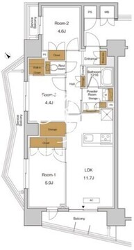 ＲＪＲプレシア東十条ガーデン 201 間取り図