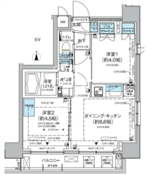 レジディア蒲田5 710 間取り図