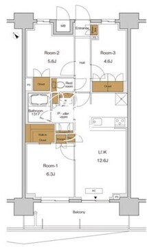 ＲＪＲプレシア東十条ガーデン 1109 間取り図